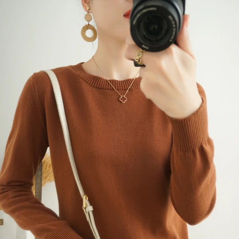 Drune | Cashmere Pullover Damen Klassischer Rundhals, Weich & Atmungsaktiv