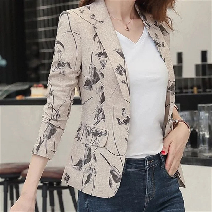 Drune | Damen Blazer mit Blumenmuster Perfekt für Frühling und Sommer