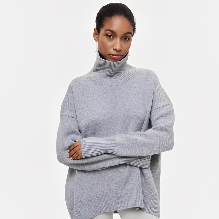 Drune | Damenpullover mit lässigem Schnitt und hohem Kragen