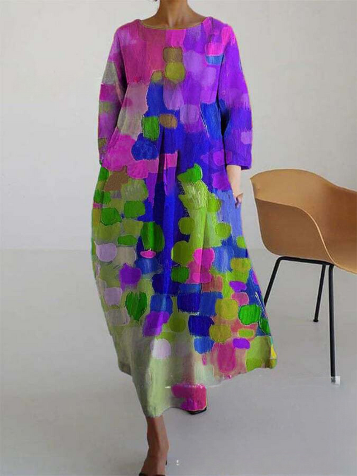 Drune | Elegante Farbenfrohe Sommer Maxi Kleid