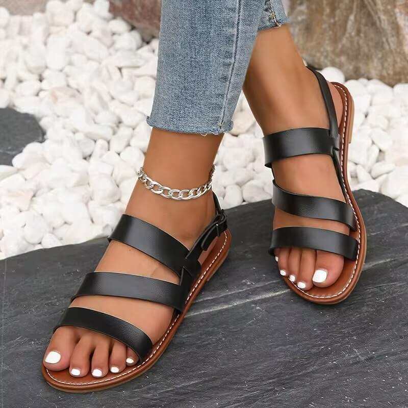 Drune | Bequeme Sommer Sandale Mit Knöchelriemen Für Frauen