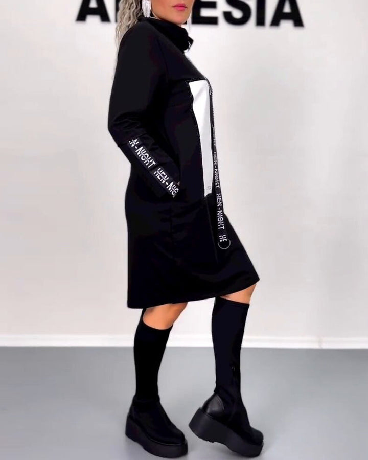 Drune | Lässiges Gerades Kleid mit Kordelzug