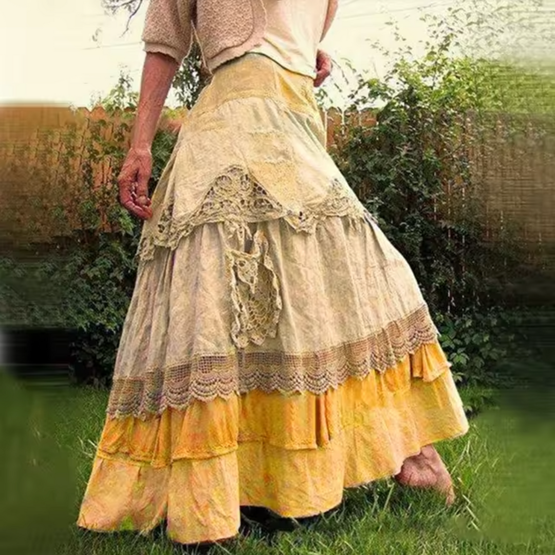 Drune | Langer Lagenrock Im Boho-Stil