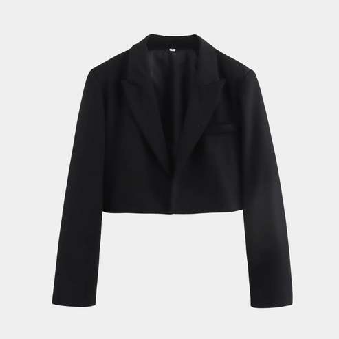 Drune | Cropped Blazerjacke Maßgeschneiderte Langarm Open Front