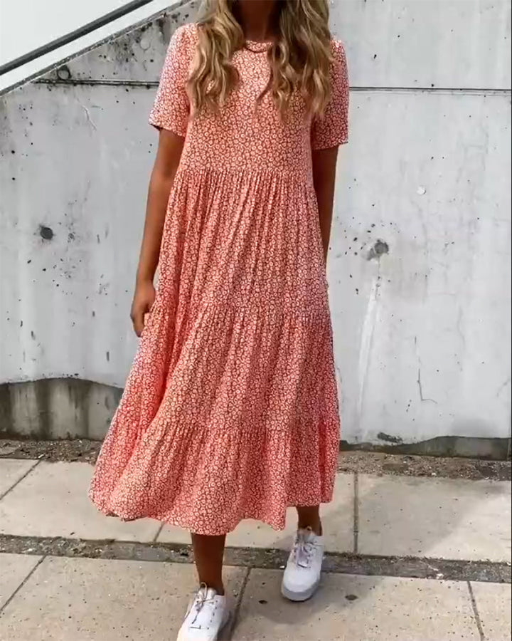 Drune | Kurzarmkleid mit Blumenmuster