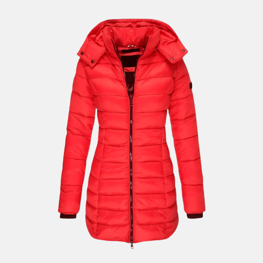 Drune | Pufferjacke Slim Fit Gepolstert und Isoliert mit Kapuze und Gerippten Bündchen