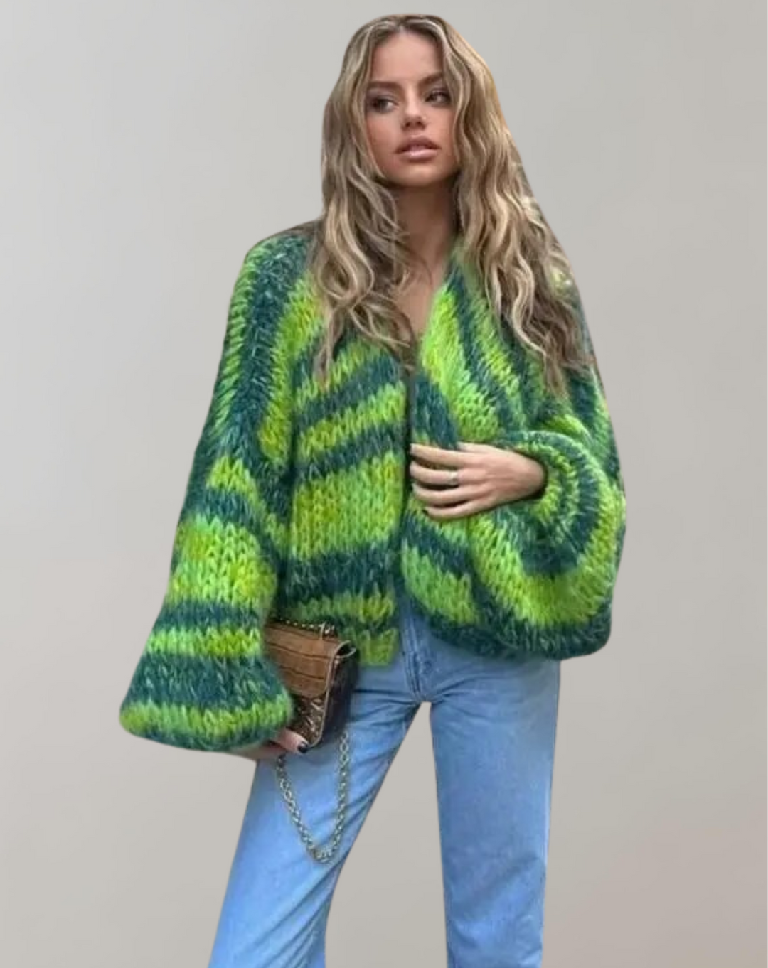 Drune | Übergroße und Bunte Strickjacke