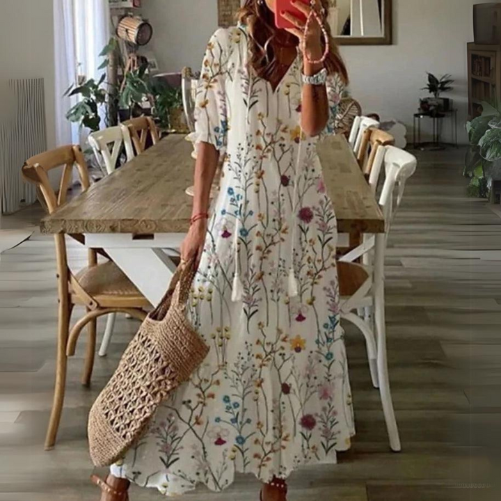 Drune | Maxi Kleid Mit Blumenmuster