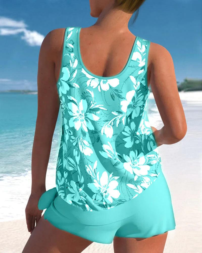 Drune | Zweiteiliges Tankini Satz Mit Blumenmuster Für Damen