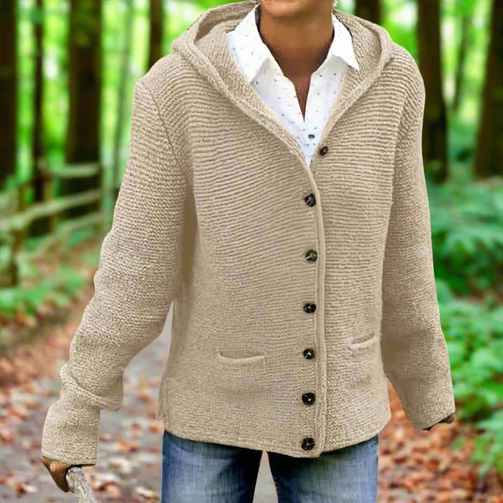 Drune | Vintage Kapuzenstrickmantel