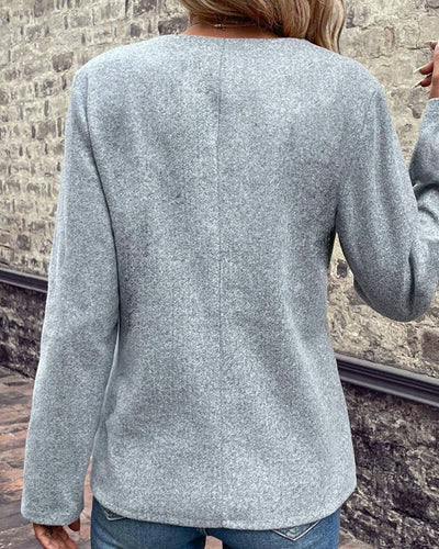 Drune | Schicke Wintergraue Strickjacke für Frauen