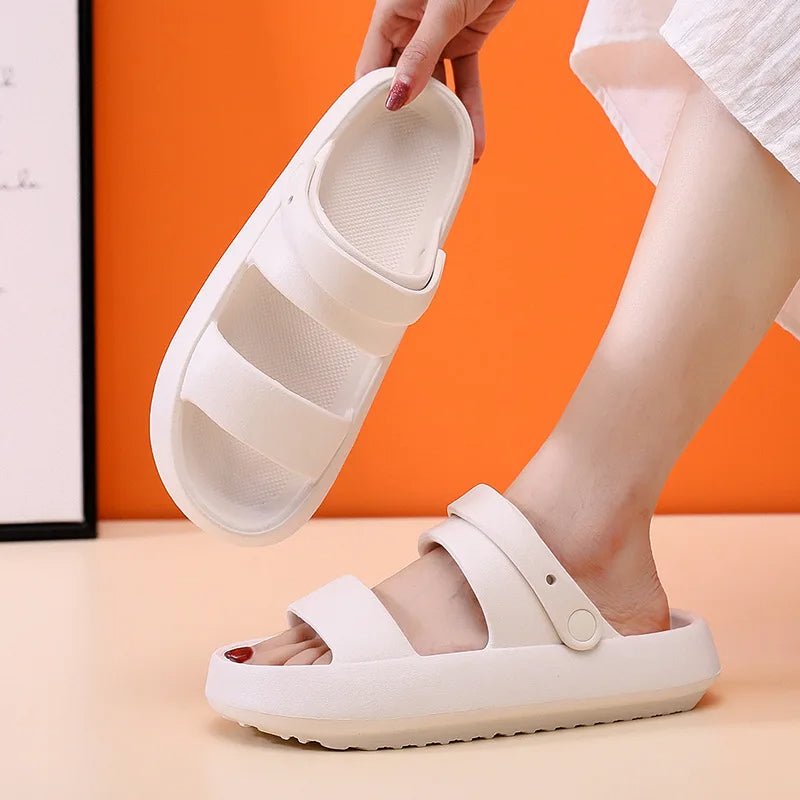 Drune | Orthopädische Sandalen Comfort Plus Pantoletten mit Doppelriemen Gepolsterte, Lässige Slip-On-Sandalen