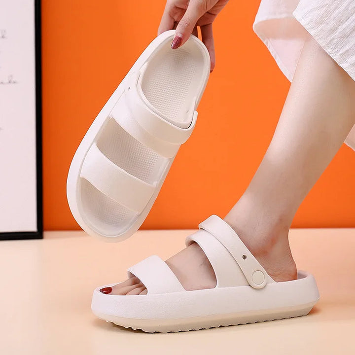 Drune | Orthopädische Sandalen Comfort Plus Pantoletten mit Doppelriemen Gepolsterte, Lässige Slip-On-Sandalen