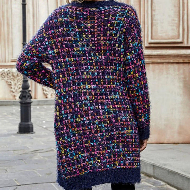 Drune | Bunte Lässige Strickjacke