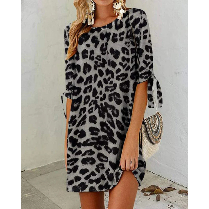 Drune | Leopardenmuster-Sommerkleid für Mühelosen Stil Bei Damen