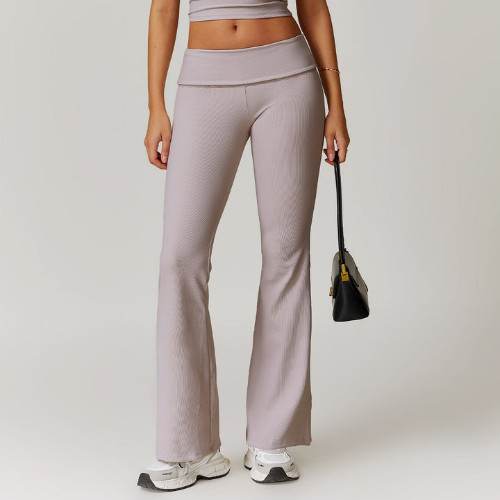 Drune | Sophistizierte Fitness Enganliegende Flare Yoga-Hose