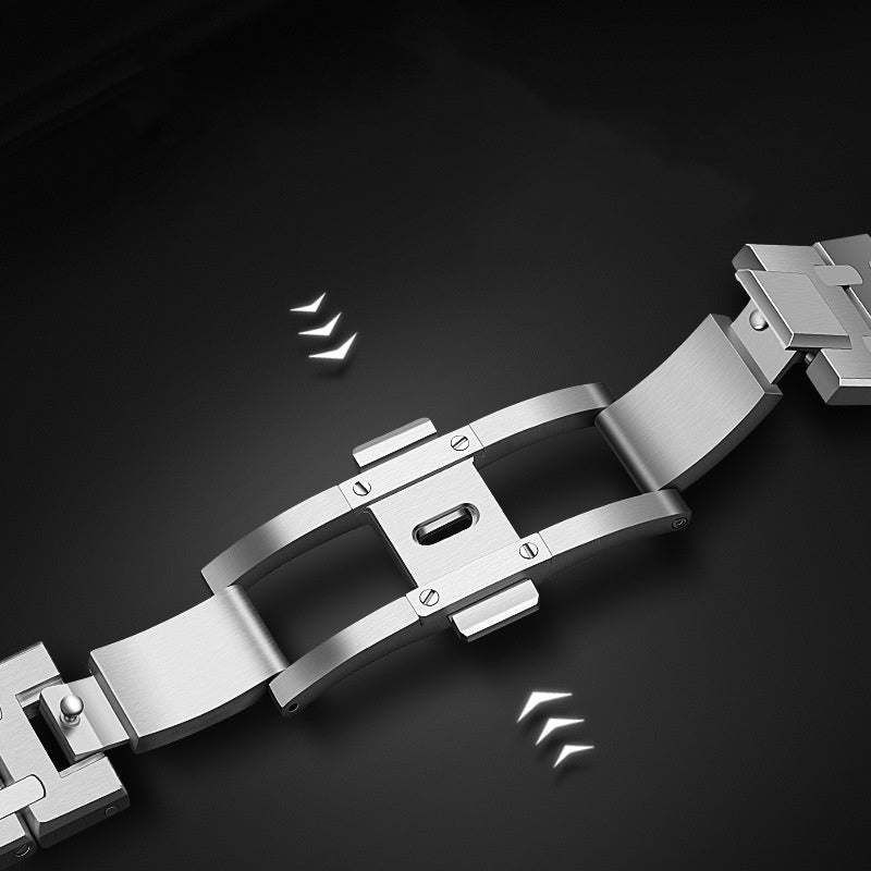 Drune | Rvs Band Für Samsung Watch Ultra Mit Luxus Doppelkettendesign