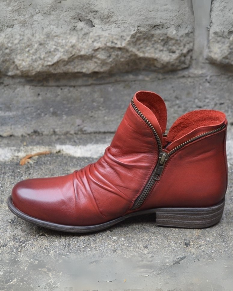 Drune | Lederstiefel mit Reißverschluss