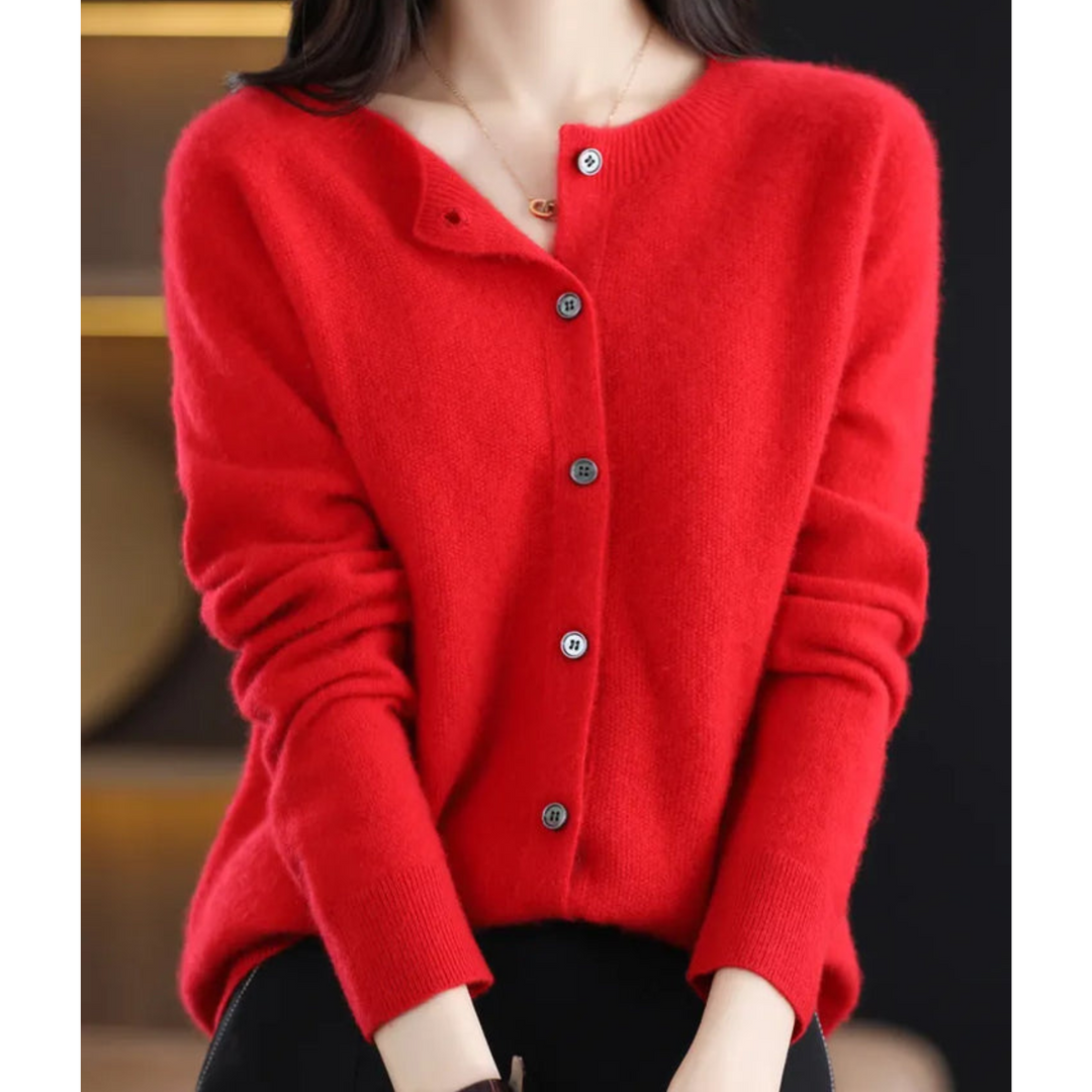 Drune | Cardigan - 100% Merinowolle Weicher Strickpullover