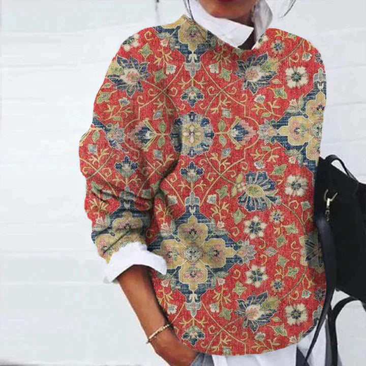 Drune | Eleganter Pullover Mit Floralem Druck