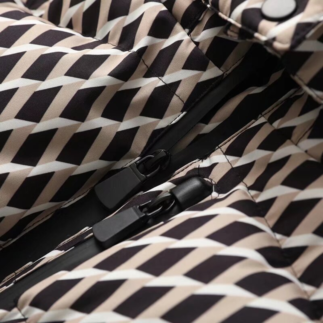 Drune | Damen Kapuzen Gürteltaschen Steppjacke