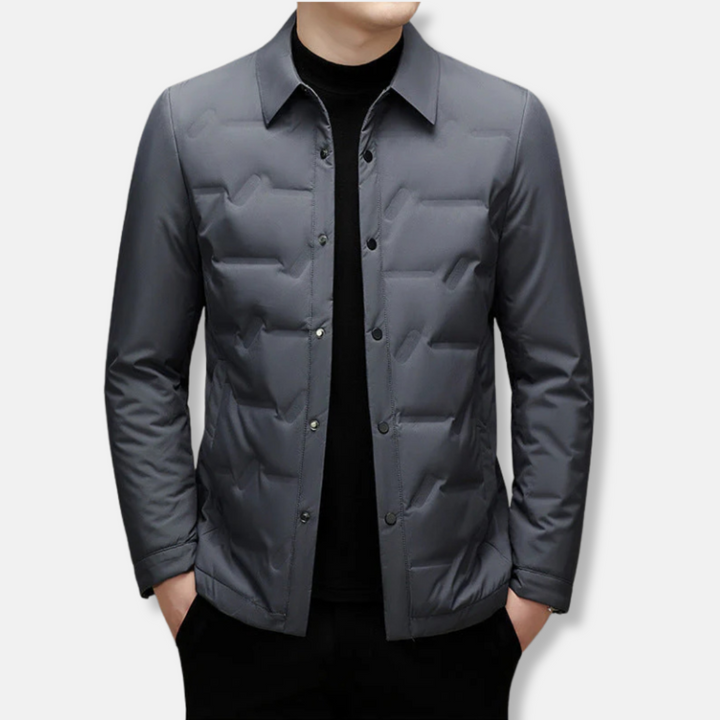 Drune | Daunenjacke - Slim Fit - Gefüttert - Knopfvorn - Wasserabweisend - Tailenlänge
