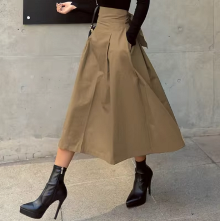 Drune | Eleganter Maxi Rock mit Schleifendetails für Damen