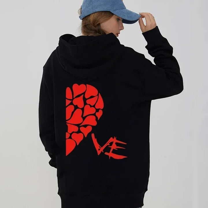 Drune | Paar-Hoodie mit Herz-Motiv