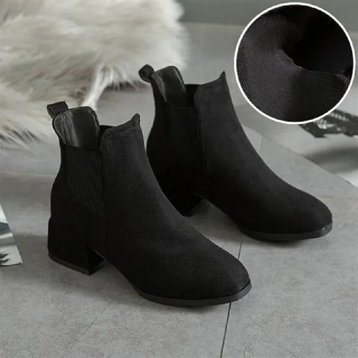 Drune | Elegante Einstieg Ankleboots mit Blockabsatz Damen Ankleboots