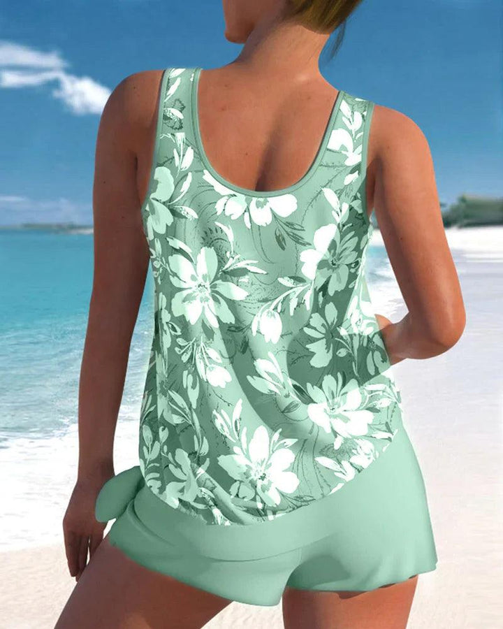 Drune | Zweiteiliges Tankini Satz Mit Blumenmuster Für Damen