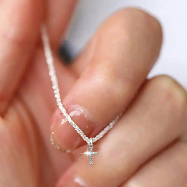 Drune | Sterling Silber Kreuz Zirkonia Halskette Für Damen