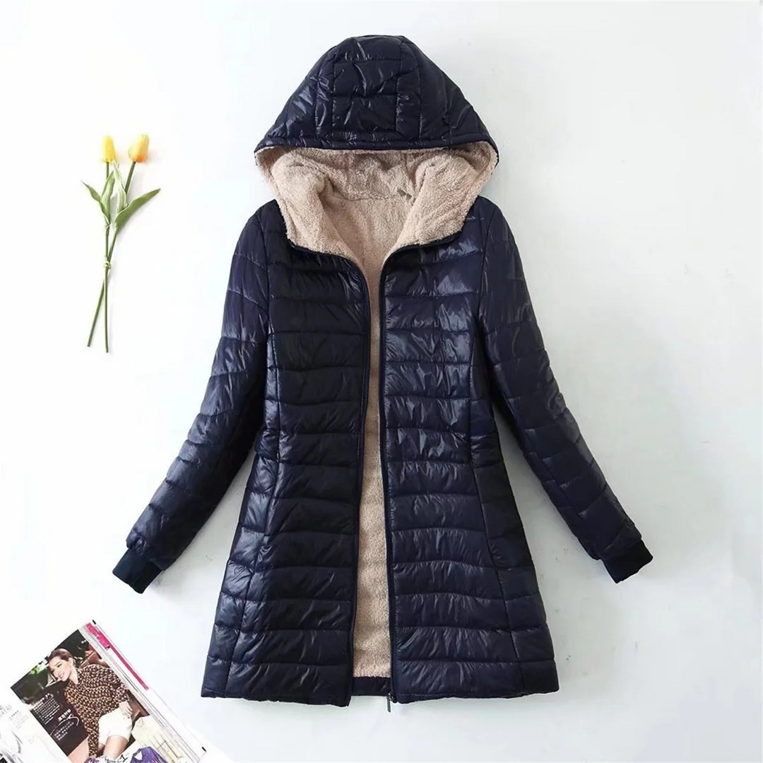 Drune | Luxuriöse Fleecegefütterte gepolsterte Jacke mit Kapuze für zusätzlichen Komfort Ideal für Herbst/Winter