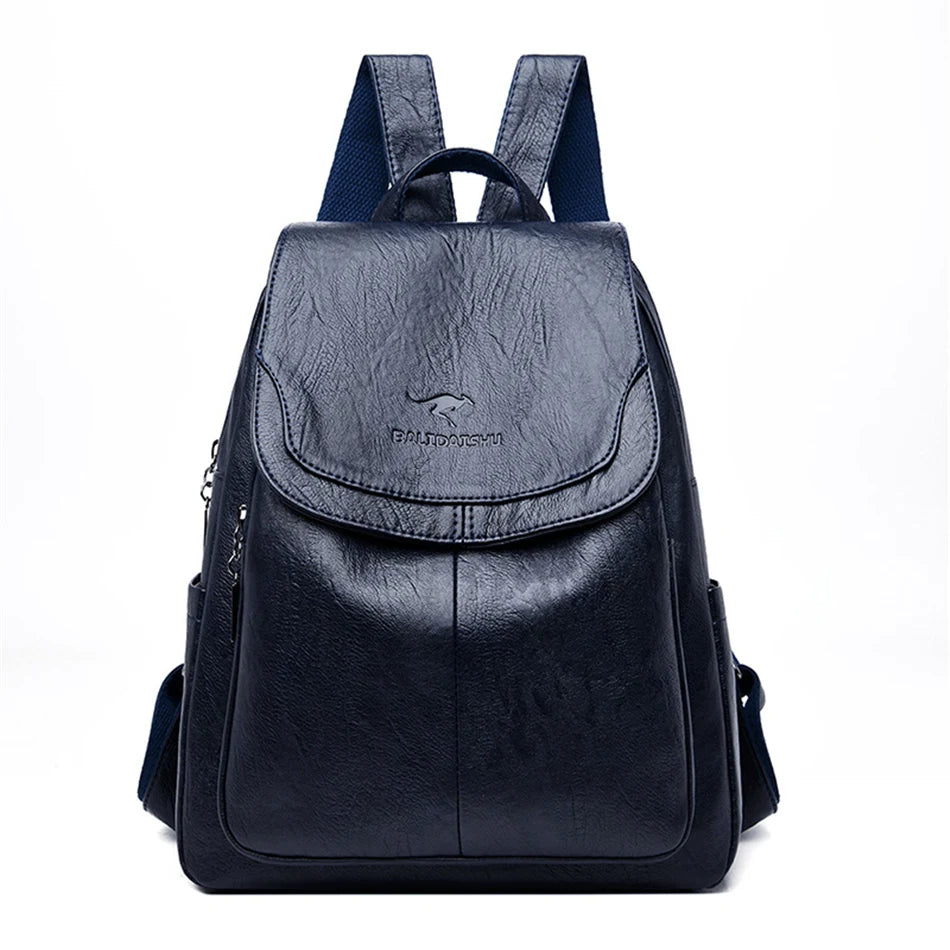 Damen Diebstahlsicherer Lederrucksack Für Stilvolle Frauen