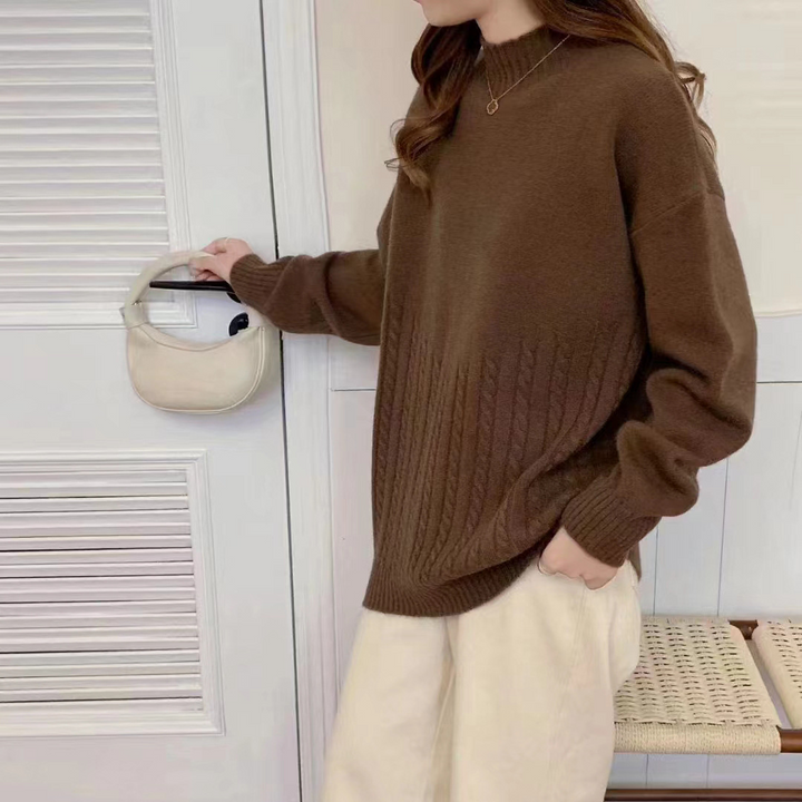 Drune | Moderner Glatter Langarmpullover