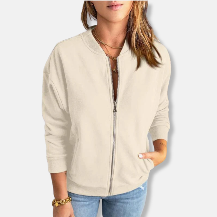 Drune | Jacke - Leichtes Design - Lockere Passform - Reißverschluss - Rippkante Lässiger Look