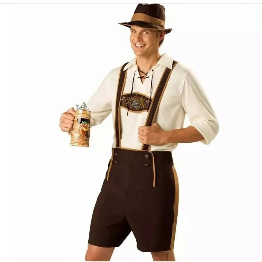 Drune | Lederhosen Duo Satz Für Herren Mit Hemd Bayerische Festbekleidung