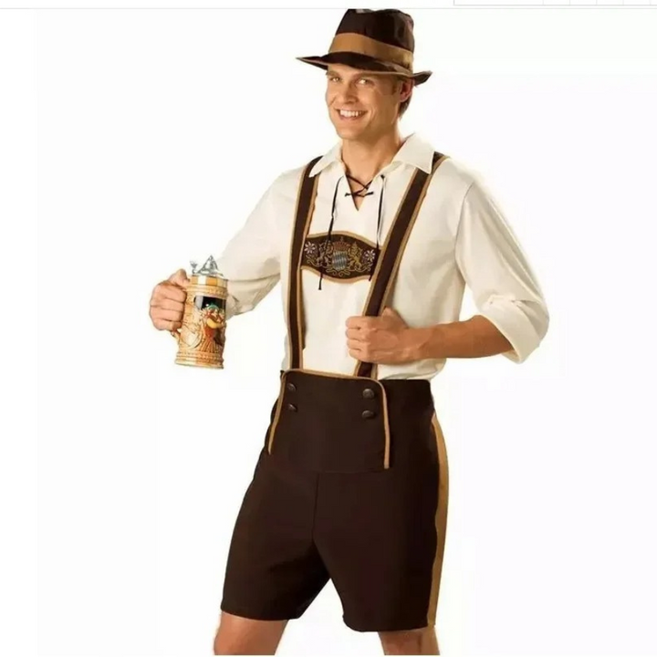 Drune | Lederhosen Duo Satz Für Herren Mit Hemd Bayerische Festbekleidung
