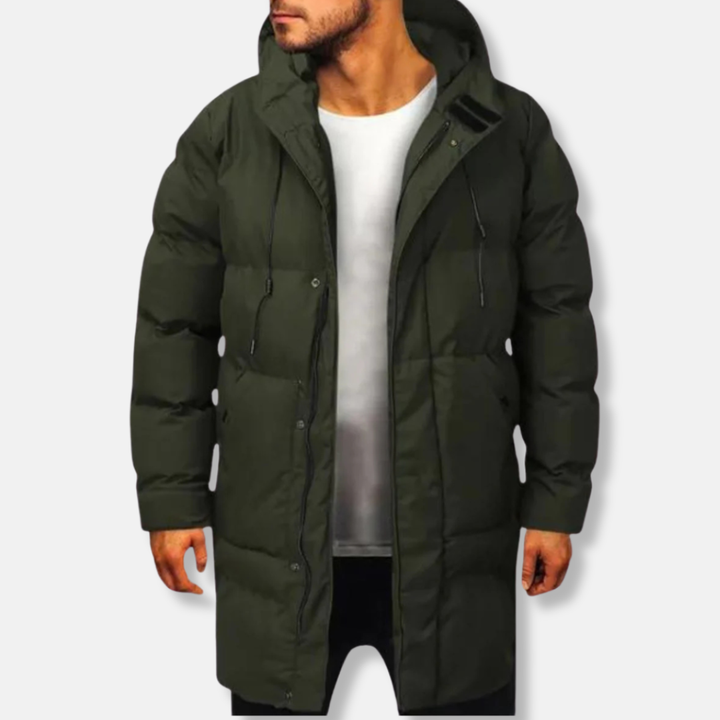 Drune | Pufferjacke - isoliertes Material - normale Passform - mittlere Oberschenkellänge - mit Kapuze