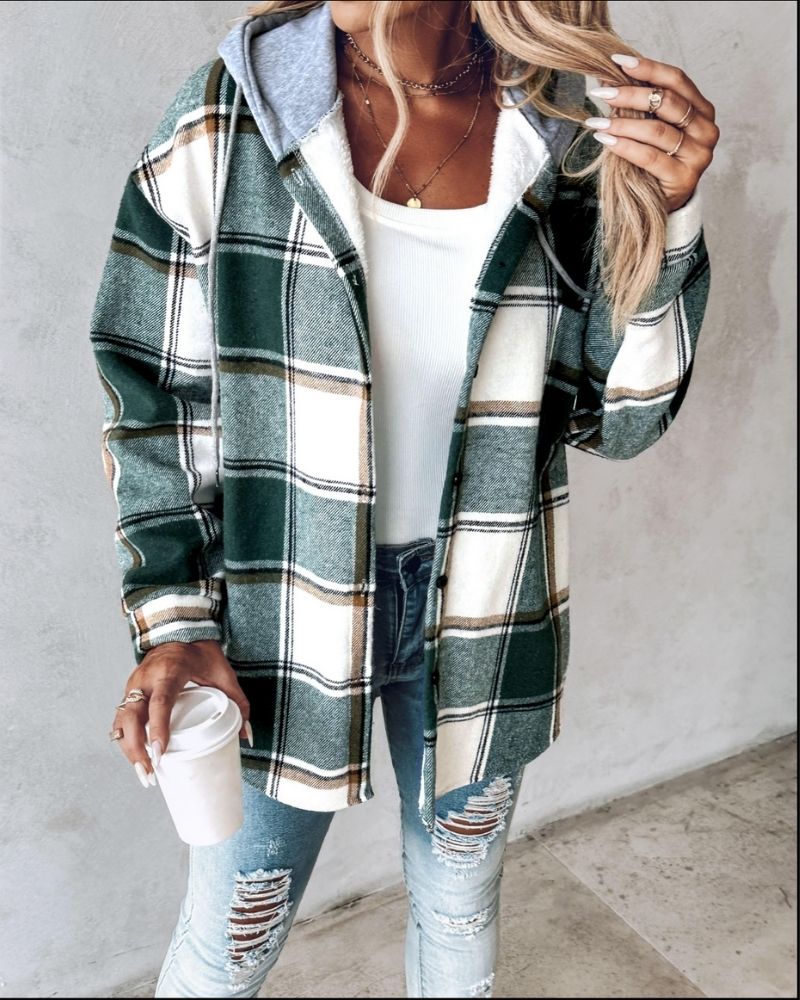 Drune | Weiche Flanell Bedruckte Jacke