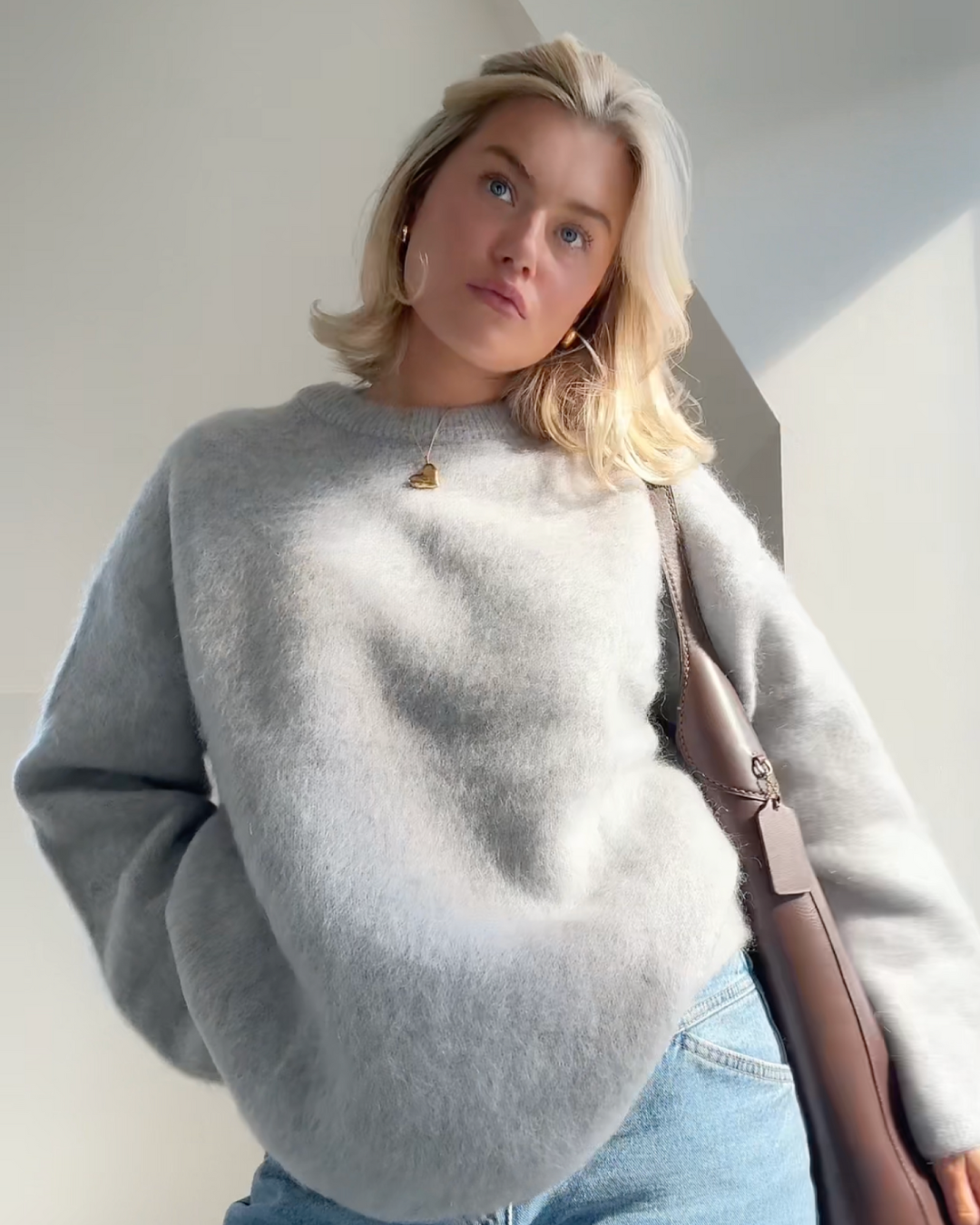 Drune | Mohair Mischpullover mit Rundhalsausschnitt