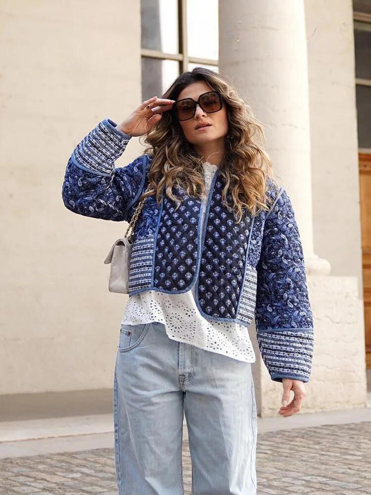 Drune | Wendbare Vintage-Patchwork-Blumenjacke für Frauen - Favorit im Frühling und Sommer 2025