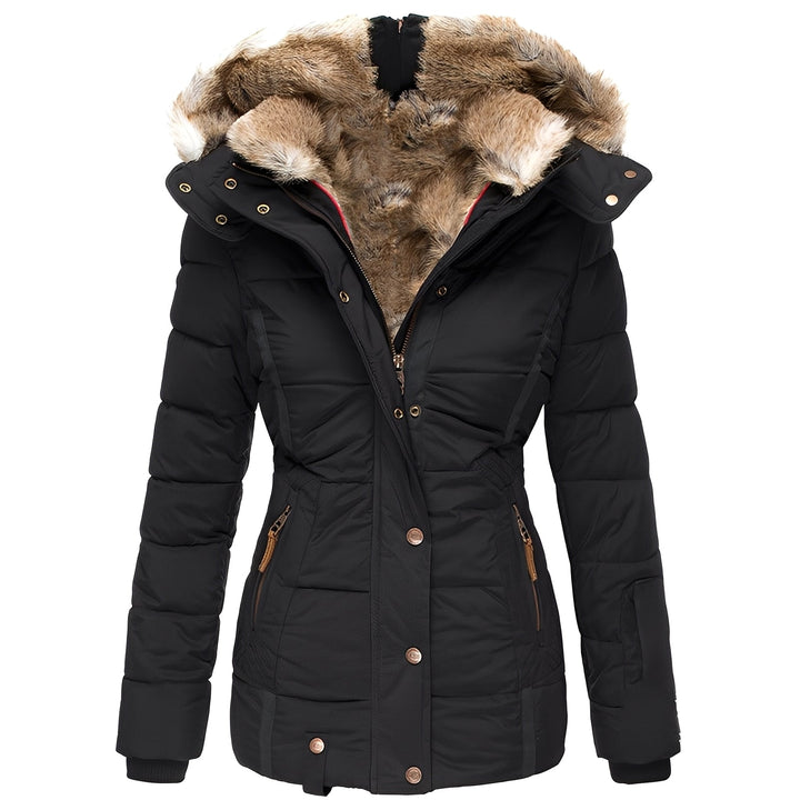 Drune | Stylische, taillierte Jacke mit Pelzkragen für Damen