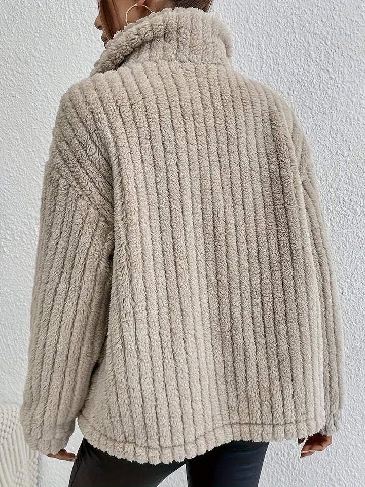 Drune | Teddy-Mantel - Weicher Kunstpelz - Knopfverschluss - Lässiger Schnitt - Stilvolles Design