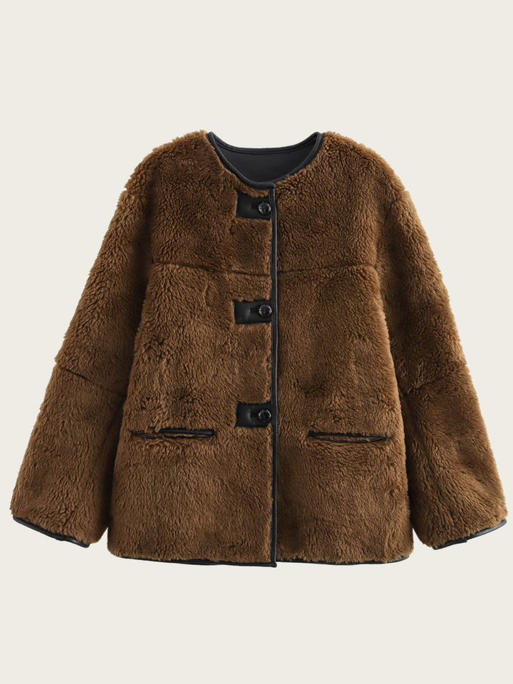 Drune | Teddyjacke mit Knöpfen für Damen Agnes