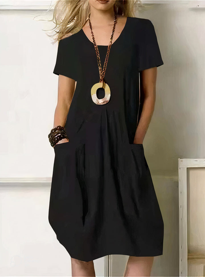 Drune | Bauchbedeckendes Midi-Kleid mit Taschen