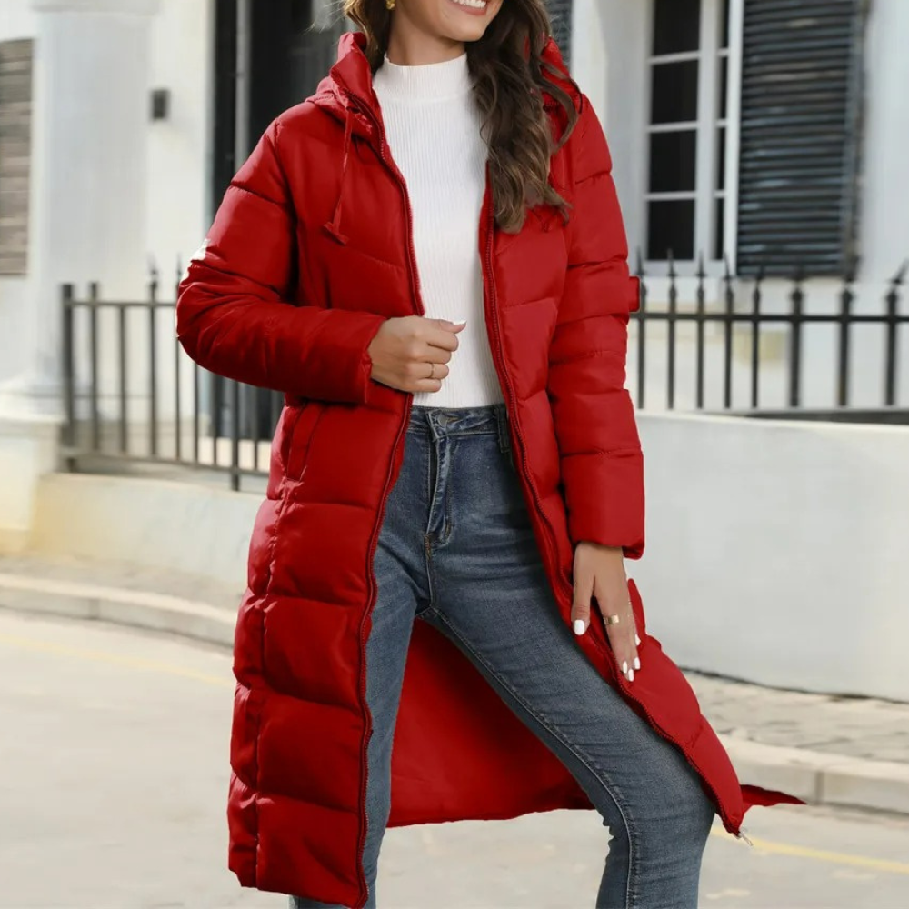 Drune | Langer Winterparka mit Kapuze für Damen Perfekt für den Winter