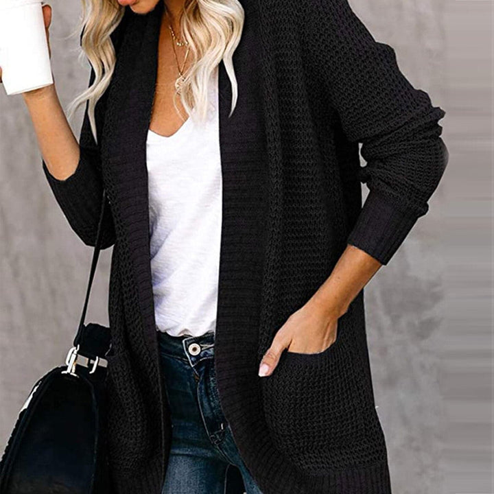Drune | Gestrickter Cardigan - Langärmlig Lockere Passform - Offene Front mit Großen Taschen