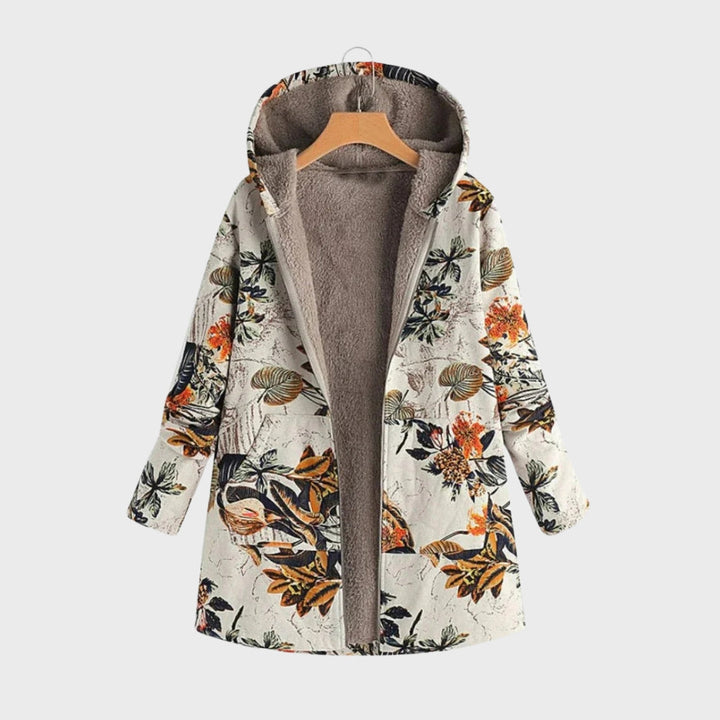 Drune | Stylische Blumen Fleecejacke