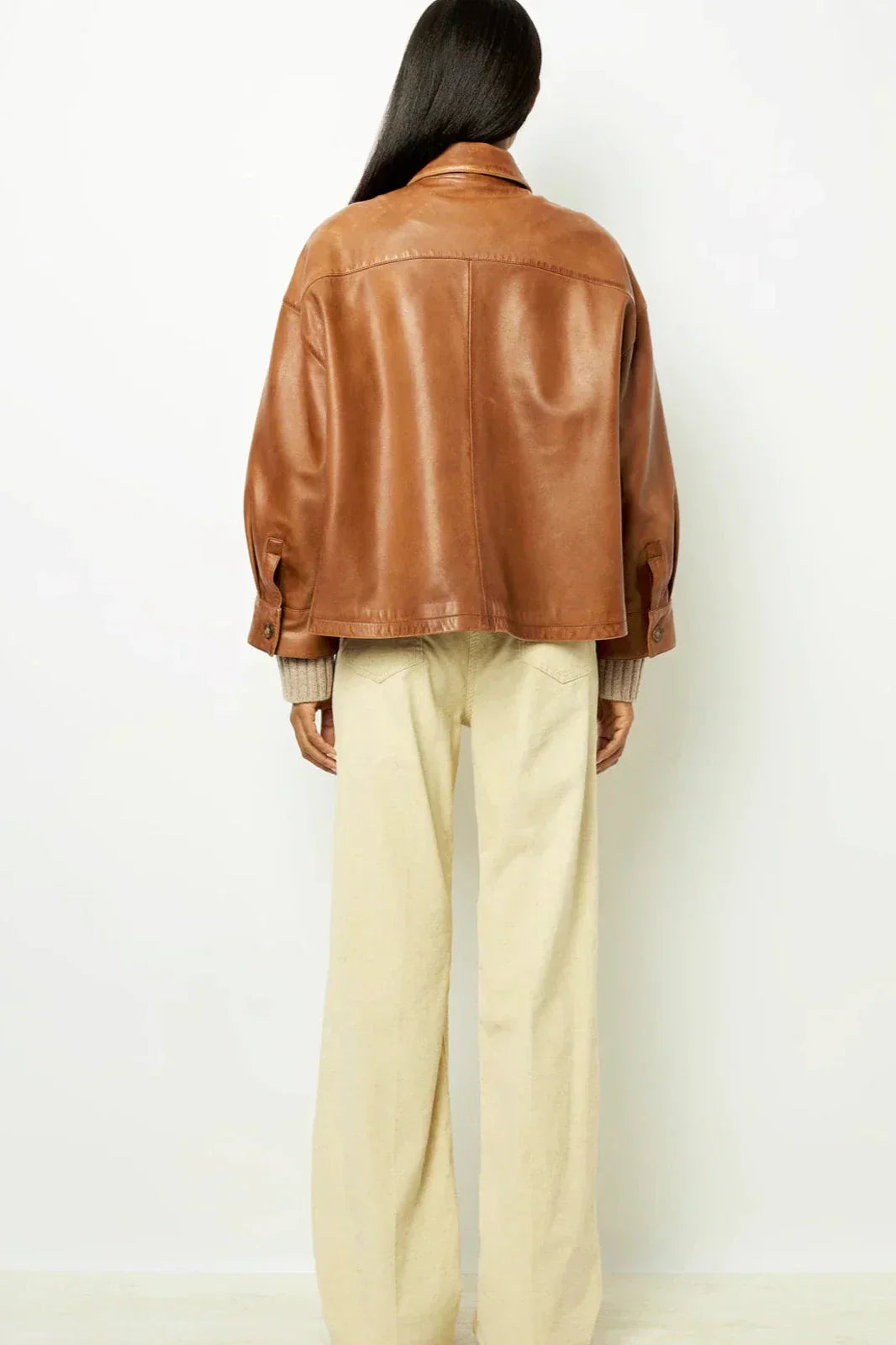 Drune | Oversized Lederjacke Weich und Stilvoll Perfekt Für Den Alltag