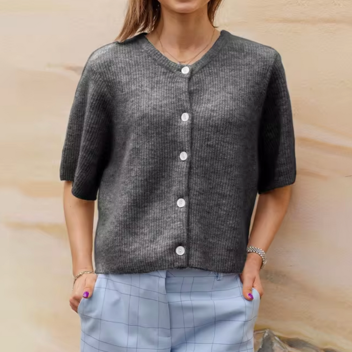 Drune | Kurzes Strick Strickjacke Mit Knöpfen Für Damen